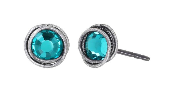 blue zircon - Sparkle Twist - Ohrringe von Konplott